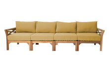 Monterey Outdoor Teak Deluxe Sofa. Sunbrella Cushion