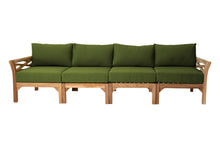 Monterey Outdoor Teak Deluxe Sofa. Sunbrella Cushion