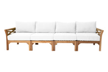 Monterey Outdoor Teak Deluxe Sofa. Sunbrella Cushion