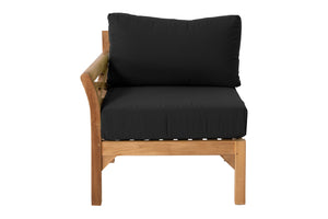 Monterey Teak Outdoor Left Arm Chair. Sunbrella Cushion