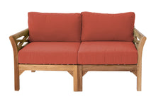 Monterey Outdoor Teak Loveseat. Sunbrella Cushion