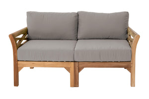 Monterey Outdoor Teak Loveseat. Sunbrella Cushion