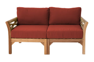 Monterey Outdoor Teak Loveseat. Sunbrella Cushion