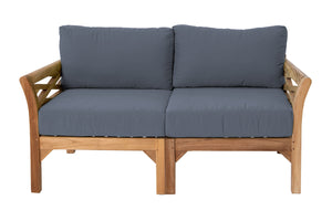 Monterey Outdoor Teak Loveseat. Sunbrella Cushion