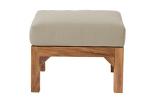Monterey Teak Outdoor Ottoman. Sunbrella Cushion.