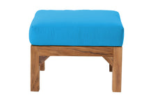 Monterey Teak Outdoor Ottoman. Sunbrella Cushion.