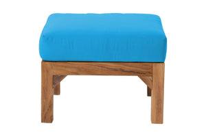 Monterey Teak Outdoor Ottoman. Sunbrella Cushion.