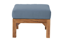 Monterey Teak Outdoor Ottoman. Sunbrella Cushion.