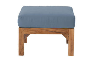 Monterey Teak Outdoor Ottoman. Sunbrella Cushion.