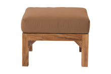 Monterey Teak Outdoor Ottoman. Sunbrella Cushion.