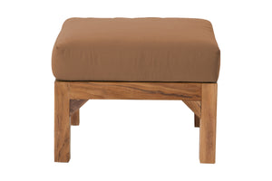 Monterey Teak Outdoor Ottoman. Sunbrella Cushion.