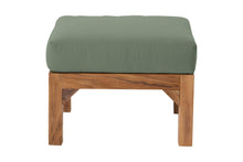 Monterey Teak Outdoor Ottoman. Sunbrella Cushion.