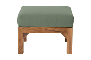 Monterey Teak Outdoor Ottoman. Sunbrella Cushion.