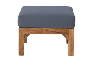 Monterey Teak Outdoor Ottoman. Sunbrella Cushion.