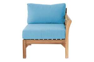 Monterey Teak Outdoor Right Arm Chair. Sunbrella Cushion