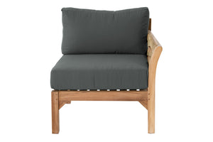 Monterey Teak Outdoor Right Arm Chair. Sunbrella Cushion