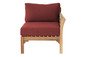 Monterey Teak Outdoor Right Arm Chair. Sunbrella Cushion