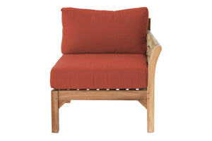 Monterey Teak Outdoor Right Arm Chair. Sunbrella Cushion
