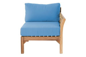 Monterey Teak Outdoor Right Arm Chair. Sunbrella Cushion