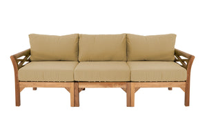 Monterey Outdoor Teak Sofa. Sunbrella Cushion