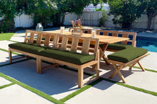 7 pc Newport Teak Bench Dining Set with Expansion Dining Table