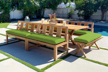 7 pc Newport Teak Bench Dining Set with Expansion Dining Table