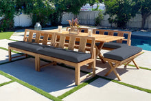 7 pc Newport Teak Bench Dining Set with Expansion Dining Table