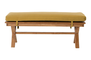 Outdoor backless bench deals with cushion