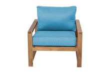 Newport Teak Outdoor Club Chair. Sunbrella Cushion.