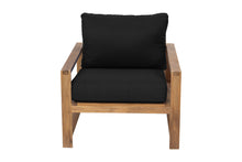 Newport Teak Outdoor Club Chair. Sunbrella Cushion.