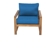 Newport Teak Outdoor Club Chair. Sunbrella Cushion.