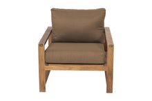 Newport Teak Outdoor Club Chair. Sunbrella Cushion.