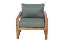 Newport Teak Outdoor Club Chair. Sunbrella Cushion.