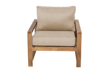 Newport Teak Outdoor Club Chair. Sunbrella Cushion.