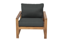 Newport Teak Outdoor Club Chair. Sunbrella Cushion.