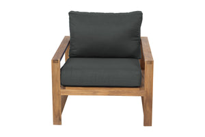 Newport Teak Outdoor Club Chair. Sunbrella Cushion.