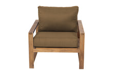 Newport Teak Outdoor Club Chair. Sunbrella Cushion.