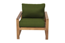 Newport Teak Outdoor Club Chair. Sunbrella Cushion.