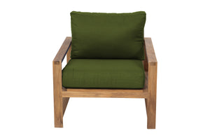 Newport Teak Outdoor Club Chair. Sunbrella Cushion.