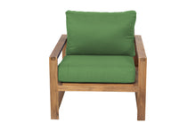 Newport Teak Outdoor Club Chair. Sunbrella Cushion.