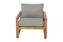 Newport Teak Outdoor Club Chair. Sunbrella Cushion.