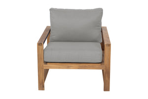 Newport Teak Outdoor Club Chair. Sunbrella Cushion.