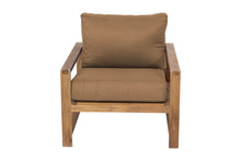 Newport Teak Outdoor Club Chair. Sunbrella Cushion.