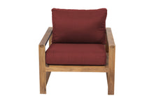 Newport Teak Outdoor Club Chair. Sunbrella Cushion.