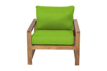 Newport Teak Outdoor Club Chair. Sunbrella Cushion.