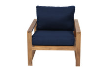 Newport Teak Outdoor Club Chair. Sunbrella Cushion.