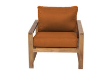 Newport Teak Outdoor Club Chair. Sunbrella Cushion.