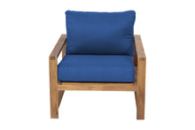 Newport Teak Outdoor Club Chair. Sunbrella Cushion.