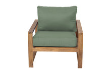 Newport Teak Outdoor Club Chair. Sunbrella Cushion.