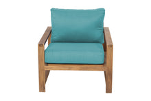 Newport Teak Outdoor Club Chair. Sunbrella Cushion.